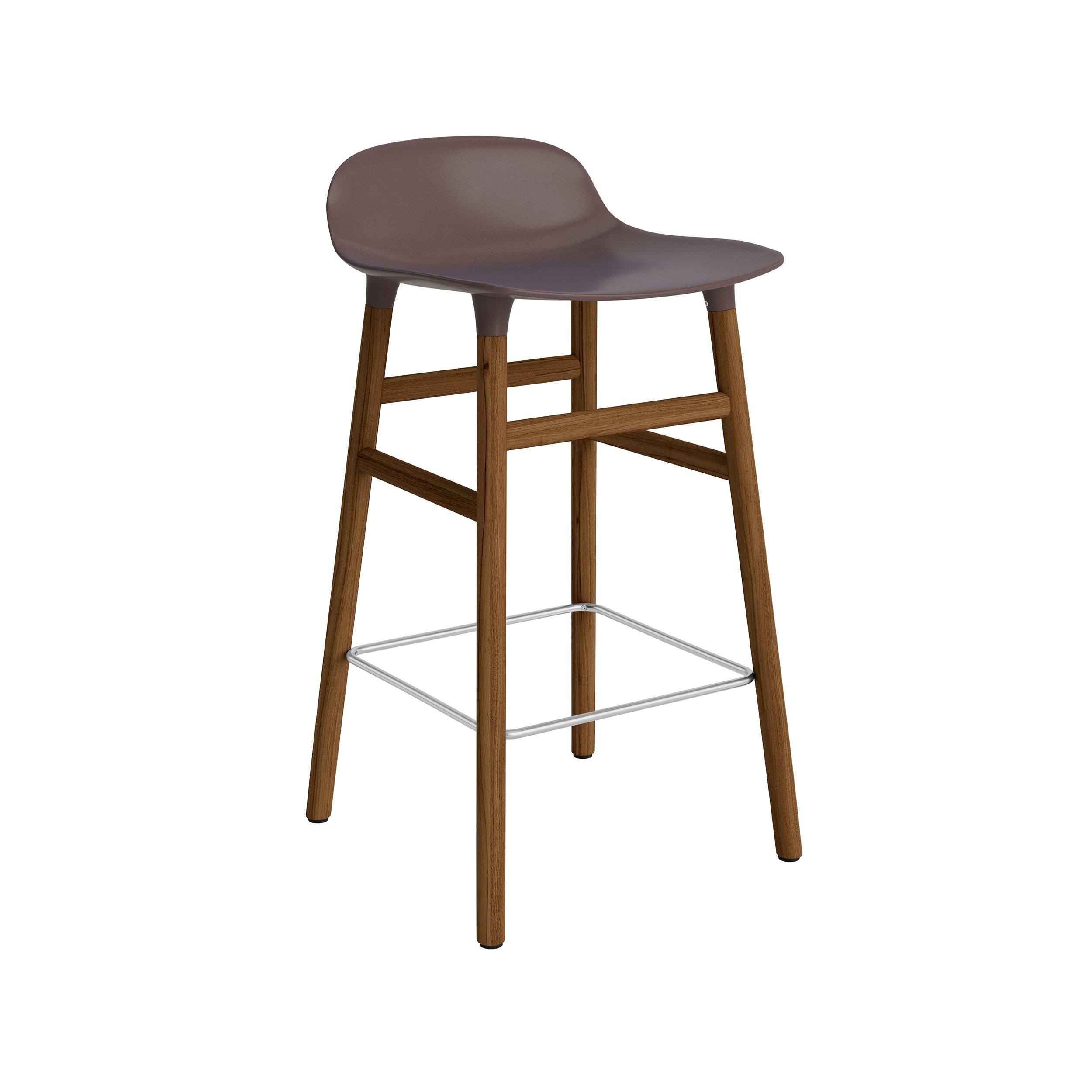 Form Bar + Counter Stool: Walnut Legs + Counter + Brown