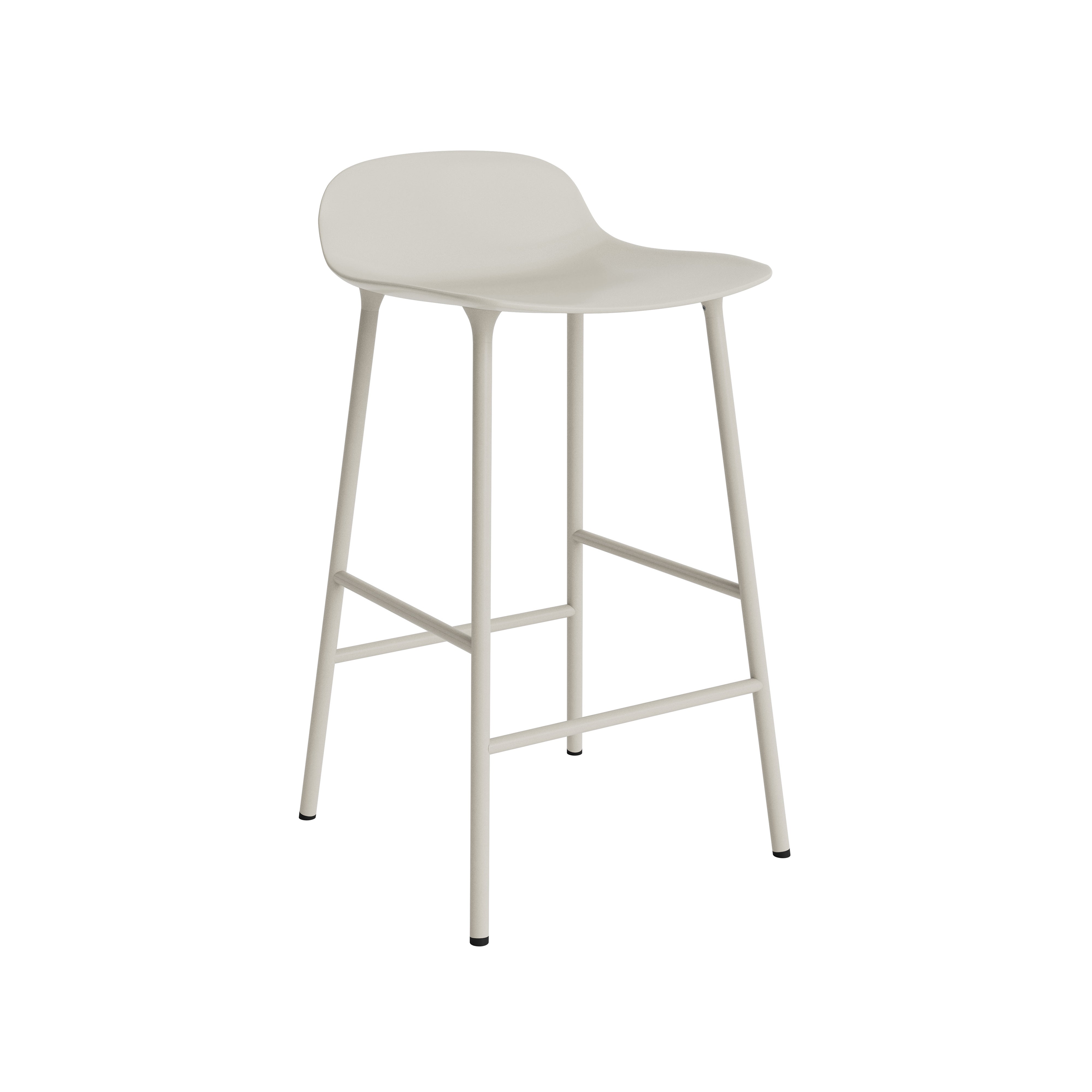 Form Bar + Counter Stool: Steel + Counter + Light Grey