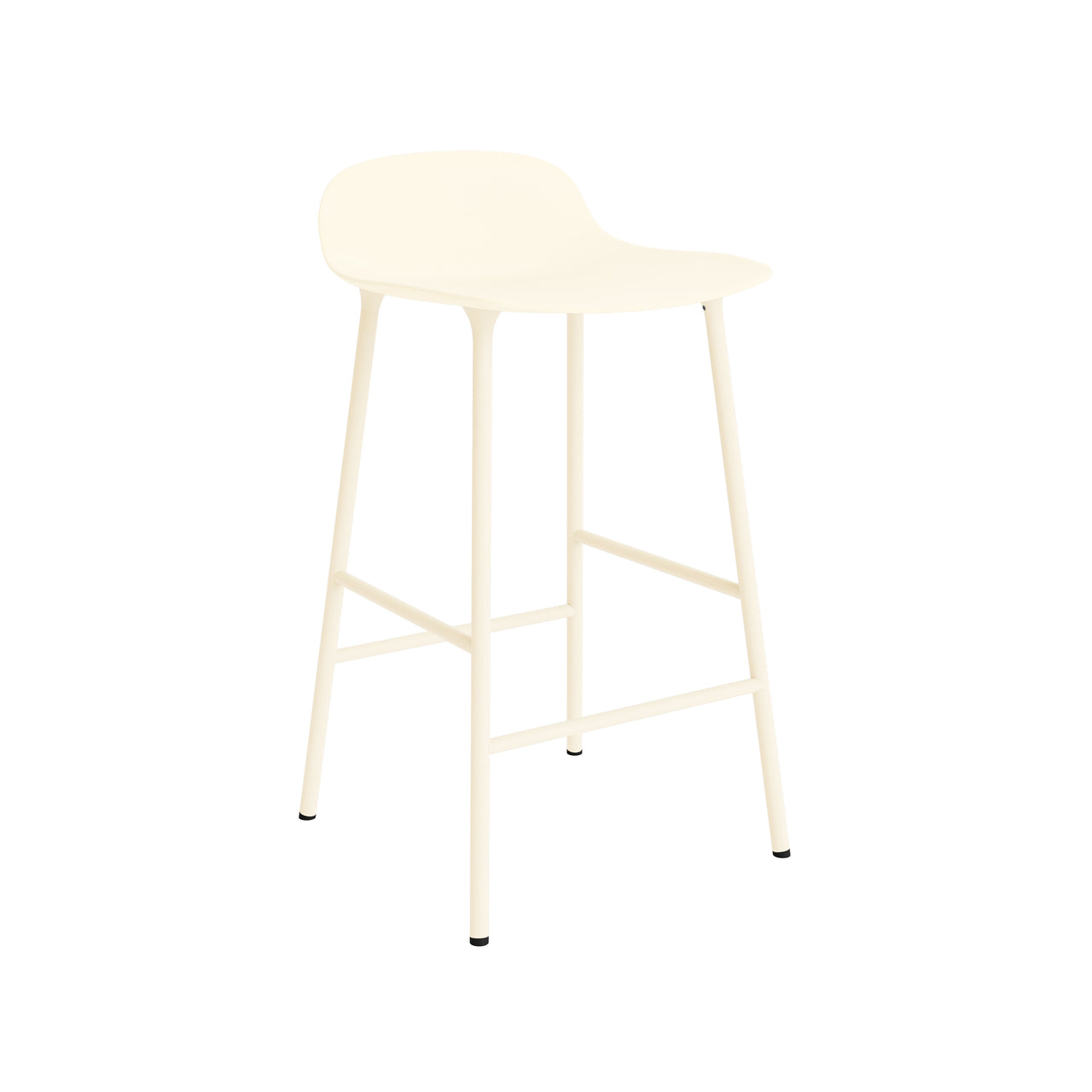 Form Bar + Counter Stool: Steel + Counter + Cream