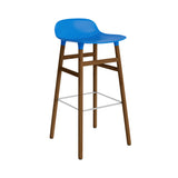 Form Bar + Counter Stool: Walnut Legs + Bar + Bright Blue