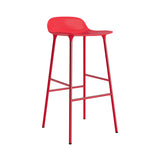 Form Bar + Counter Stool: Steel + Bar + Bright Red