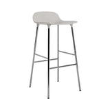 Form Bar + Counter Stool: Chrome + Bar + Warm Grey