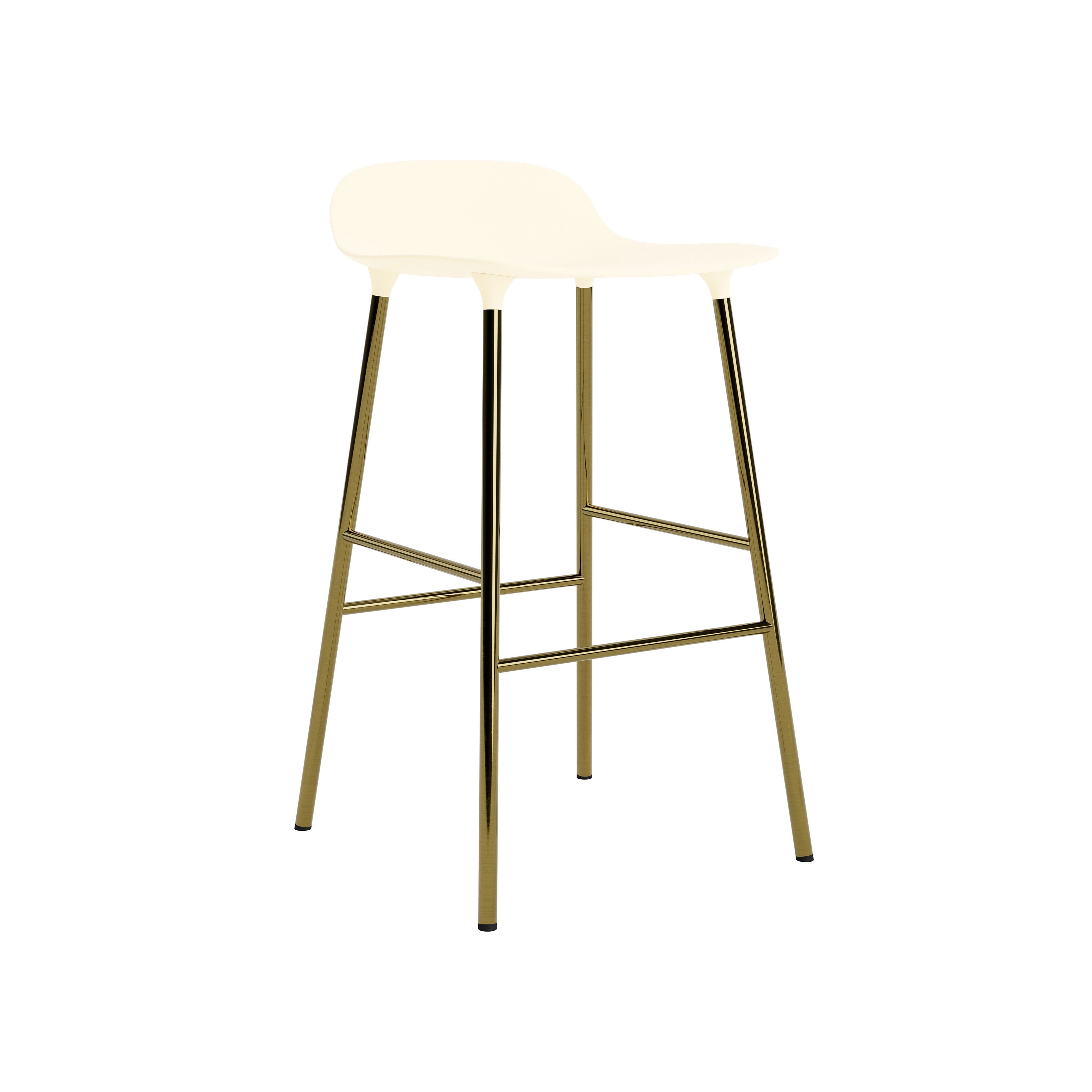 Form Bar + Counter Stool: Brass + Counter + Cream