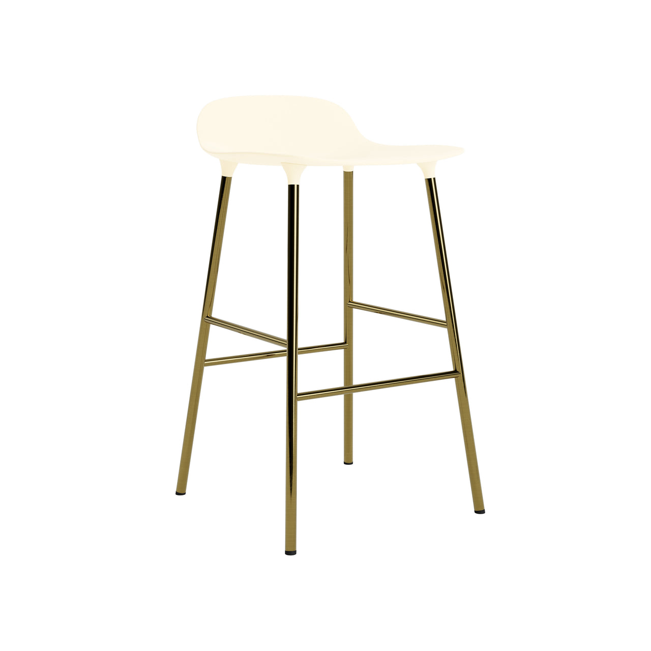 Form Bar + Counter Stool: Brass + Counter + Cream