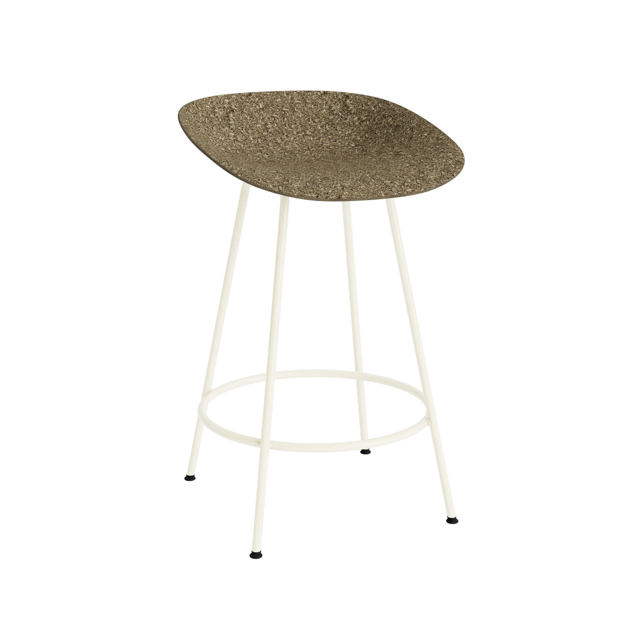 Mat Bar + Counter Stool: Steel + Counter + Seaweed + Cream