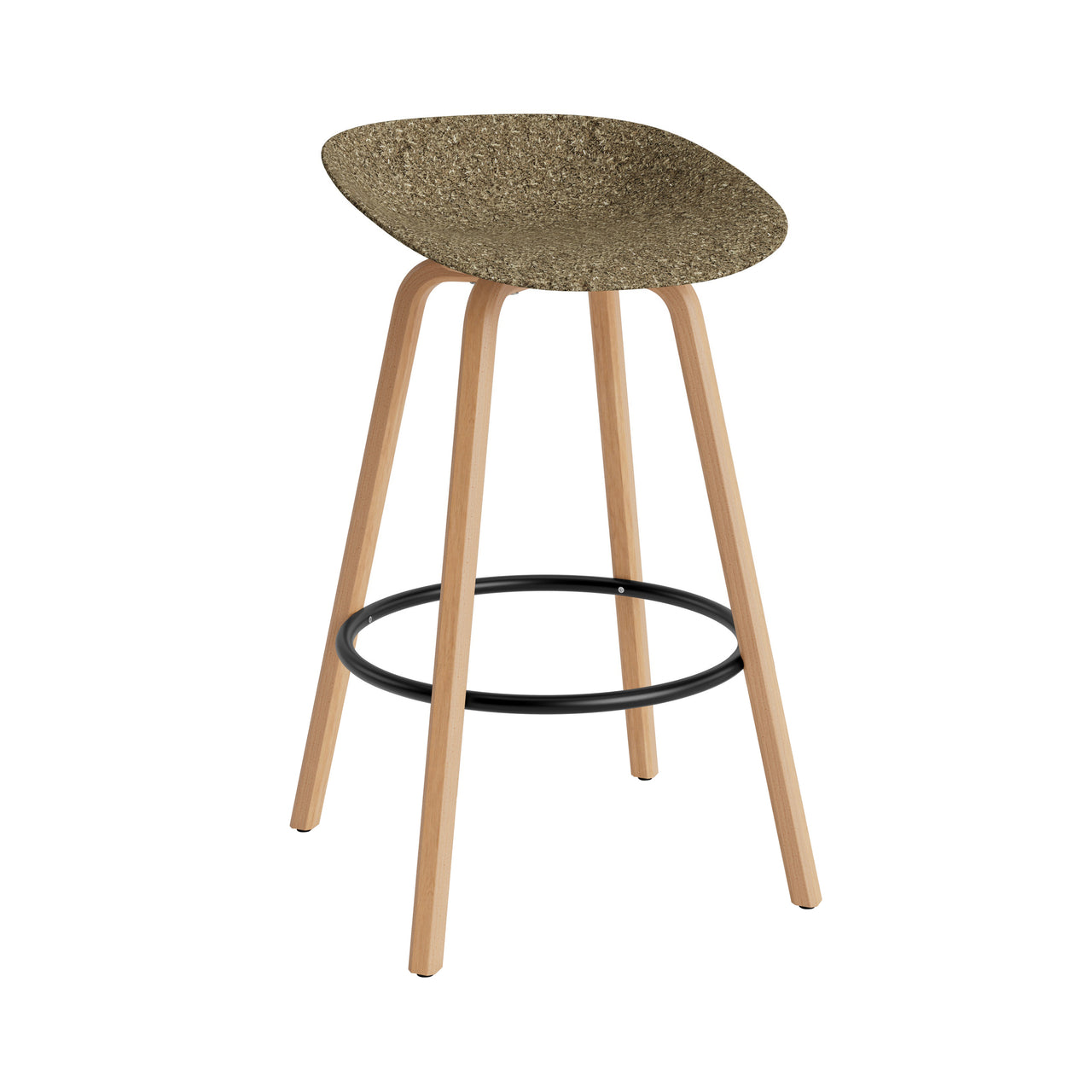 Mat Bar + Counter Stool: Bar + Seaweed + Black
