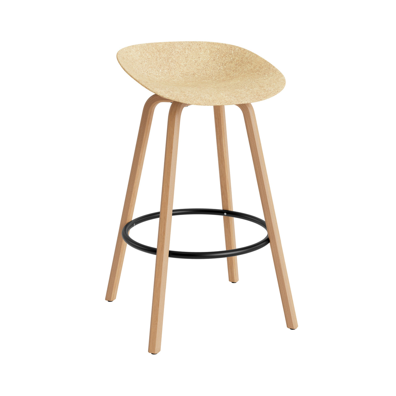 Mat Bar + Counter Stool: Bar + Hemp + Black