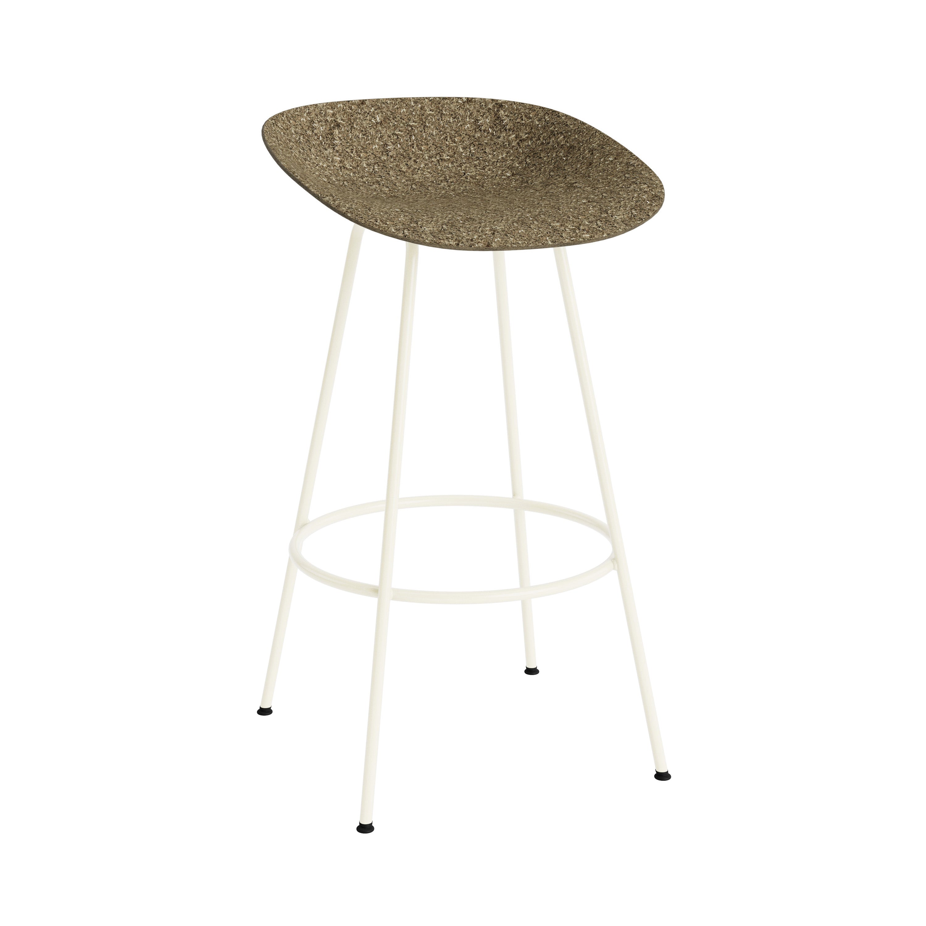 Mat Bar + Counter Stool: Steel + Bar + Seaweed + Cream