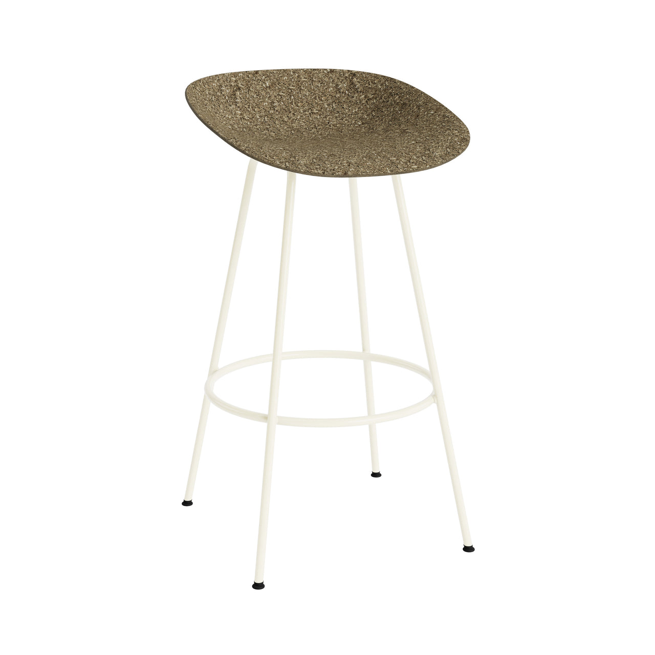 Mat Bar + Counter Stool: Steel + Bar + Seaweed + Cream