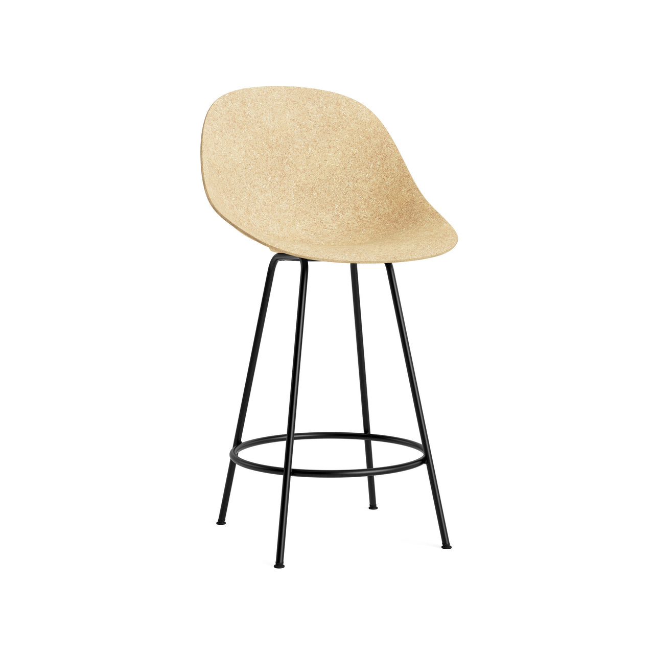 Mat Bar + Counter Chair: Steel + Counter + Hemp + Black