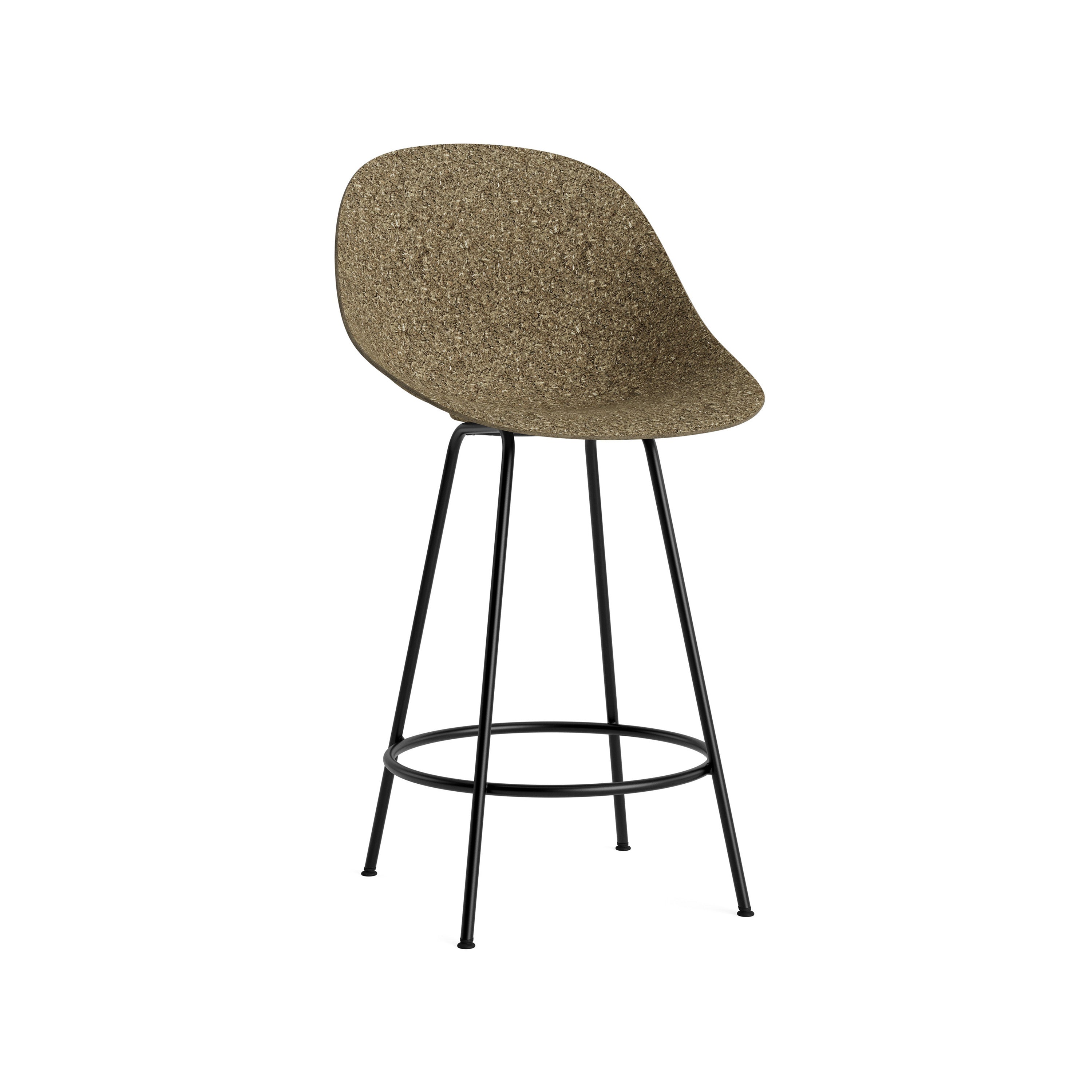 Mat Bar + Counter Chair: Steel + Counter + Hemp + Black