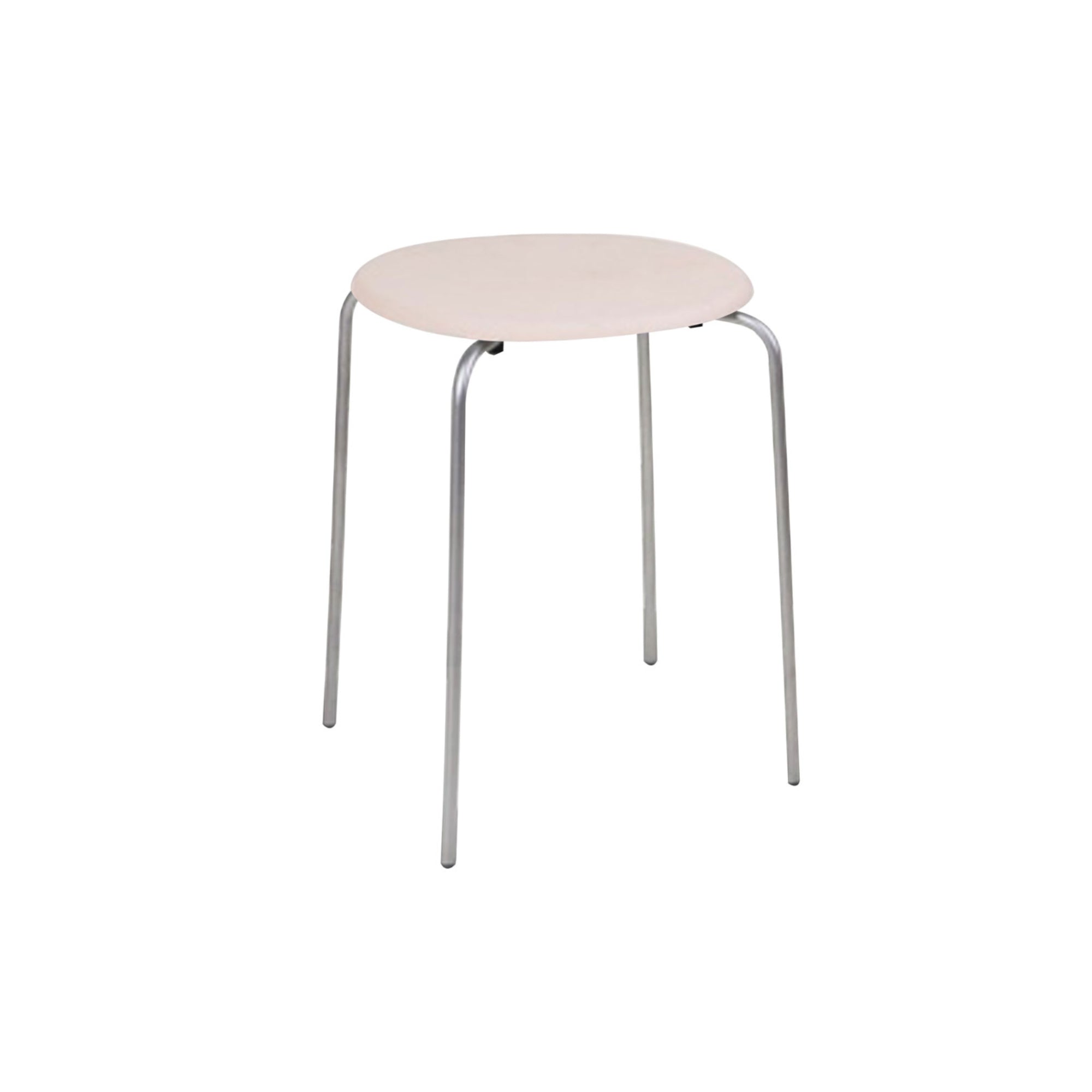 Petit Rond Stool: Upholstered: Natural Leather