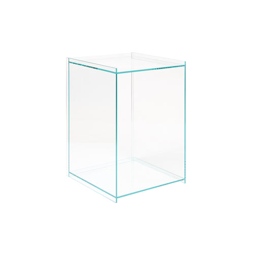 Rivet Box Table: Glass