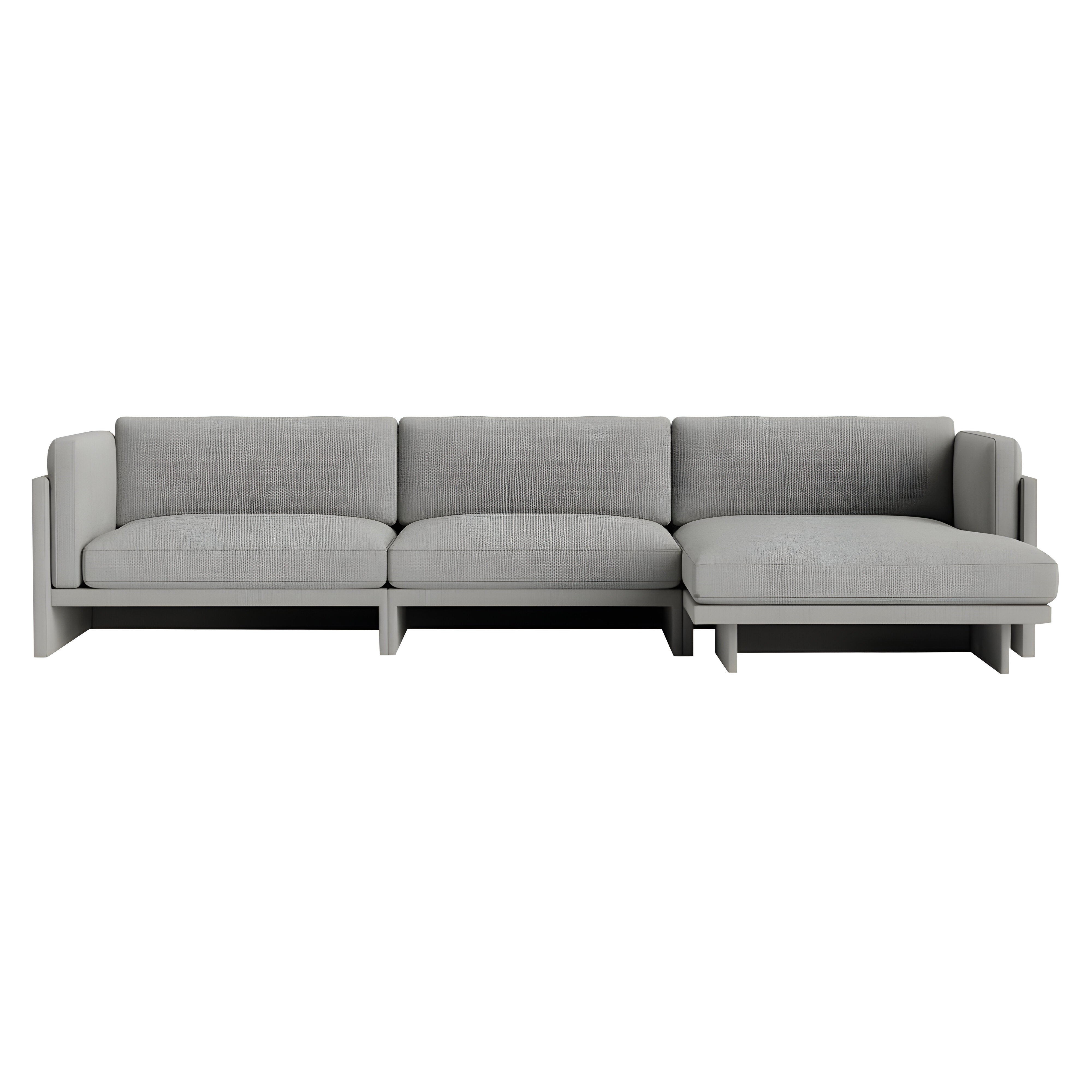 Softy Modular Sofa: 4 Seater with Right Chaise Lounge