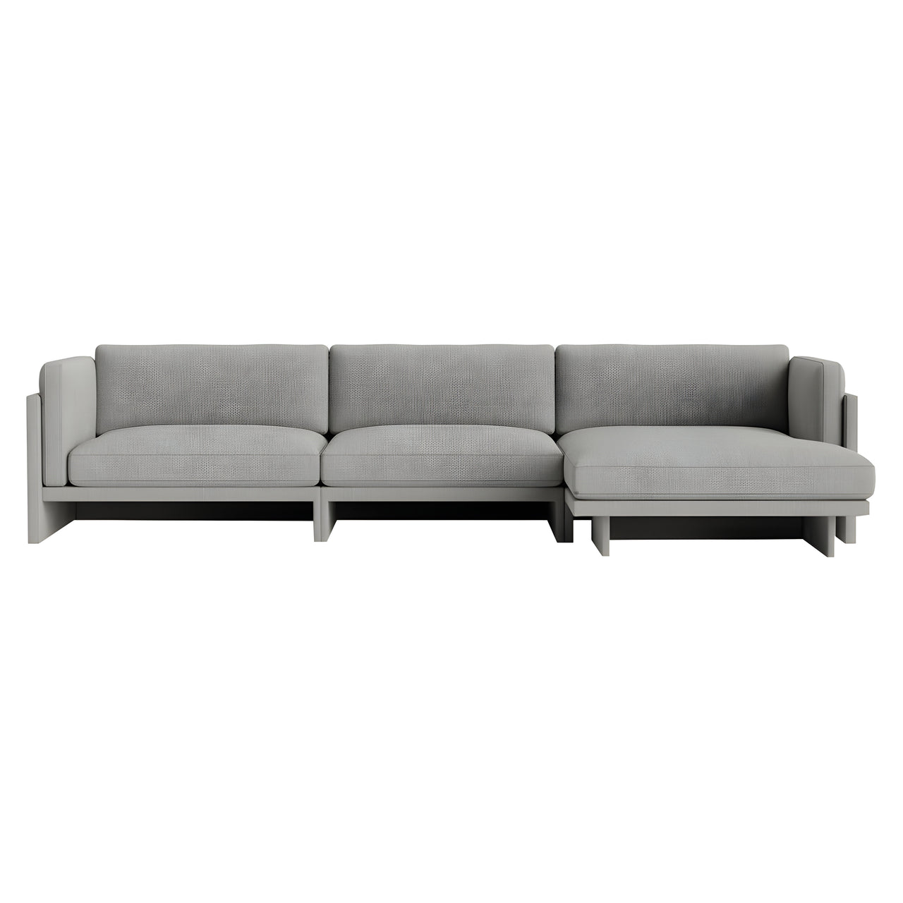 Softy Modular Sofa: 4 Seater with Right Chaise Lounge