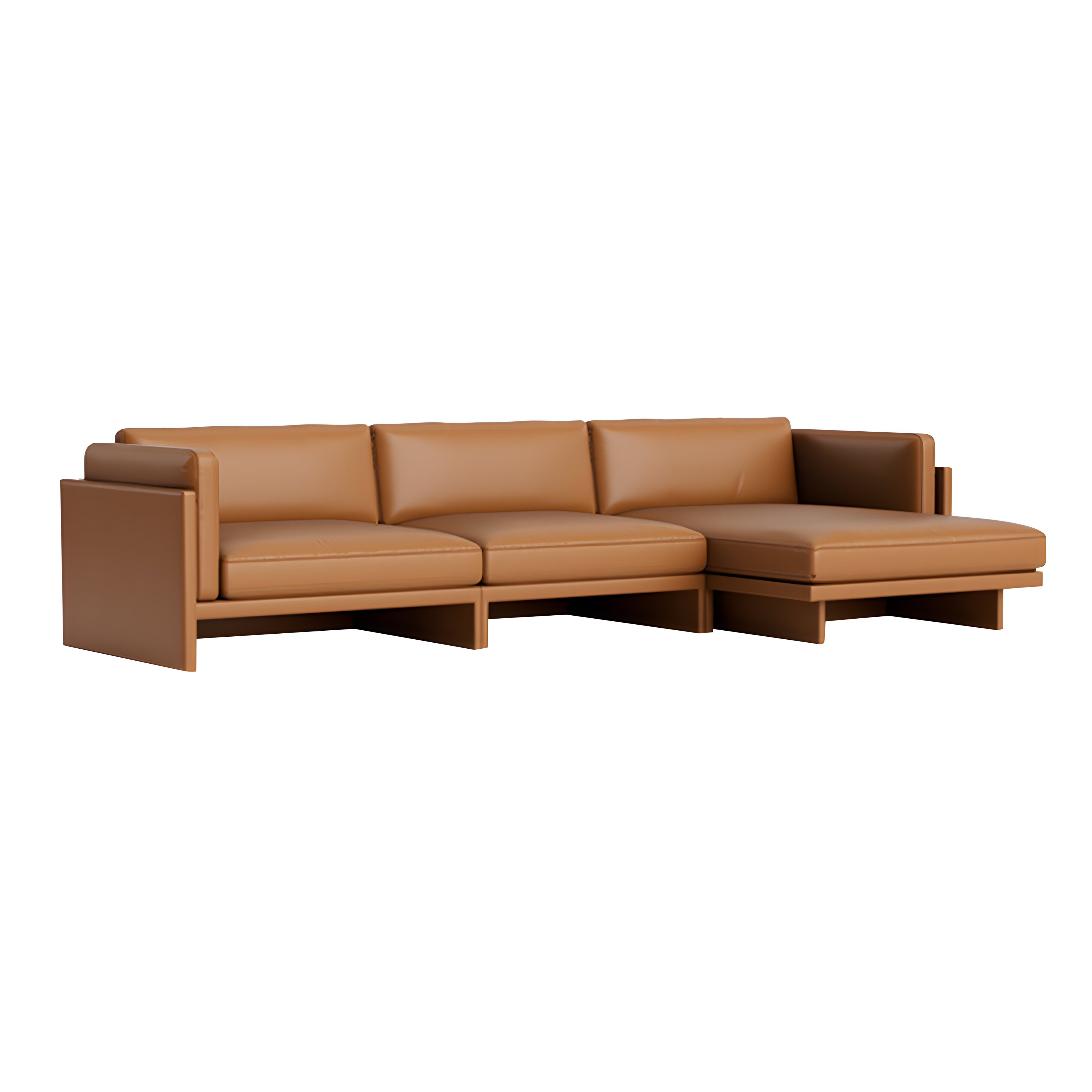 Softy Modular Sofa: 4 Seater with Right Chaise Lounge