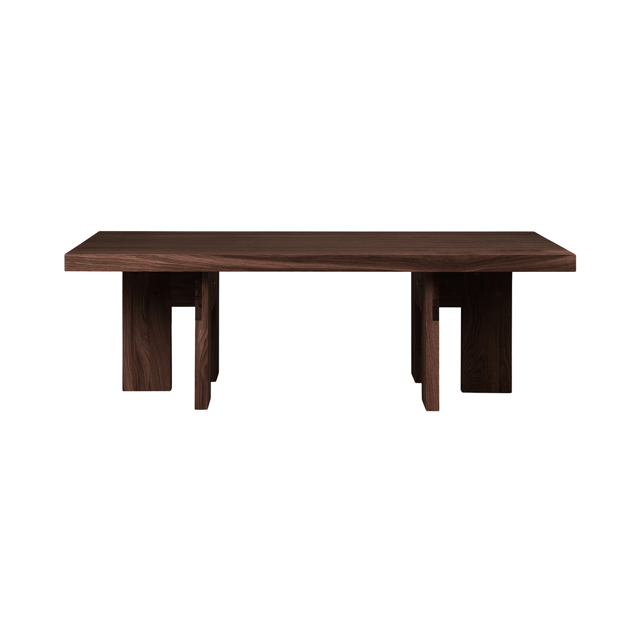 Farmhouse Coffee Table: Rectangle + Dark Oak