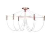 Paradoxe Chandelier: 6 + Stem + Satin Copper