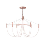 Paradoxe Chandelier: 6 + Chain + Satin Copper