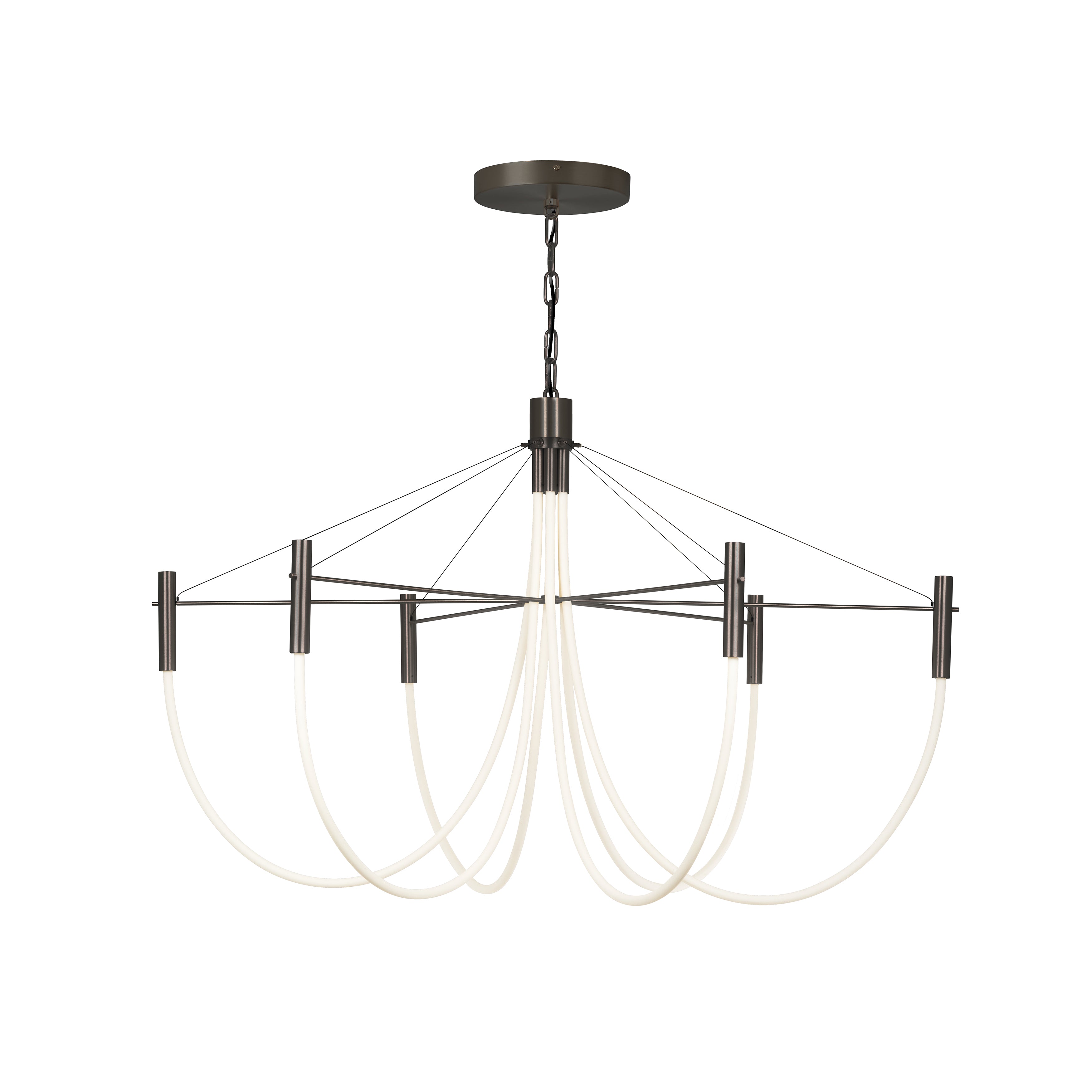 Paradoxe Chandelier: 6 + Chain + Satin Graphite