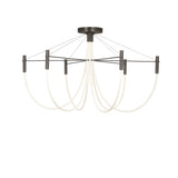 Paradoxe Chandelier: 6 + Stem + Satin Graphite