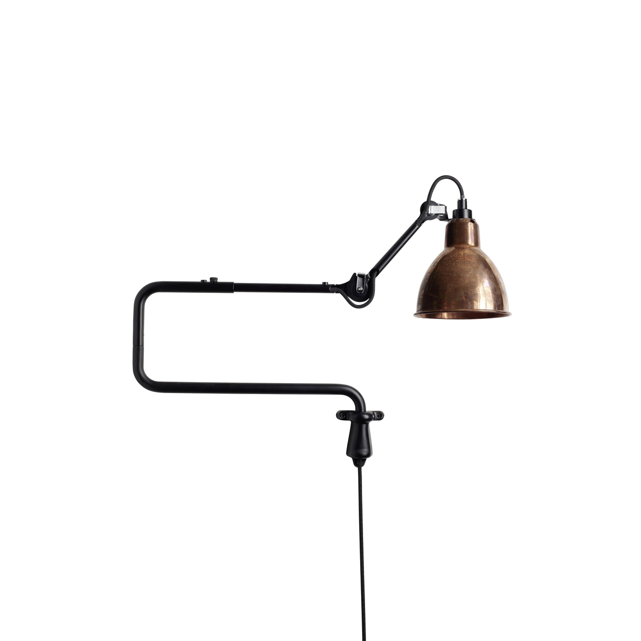 Lampe Gras N°303 Wall Lamp: Raw Copper + Round