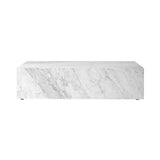 Plinth Podium: Low + White Carrara Marble