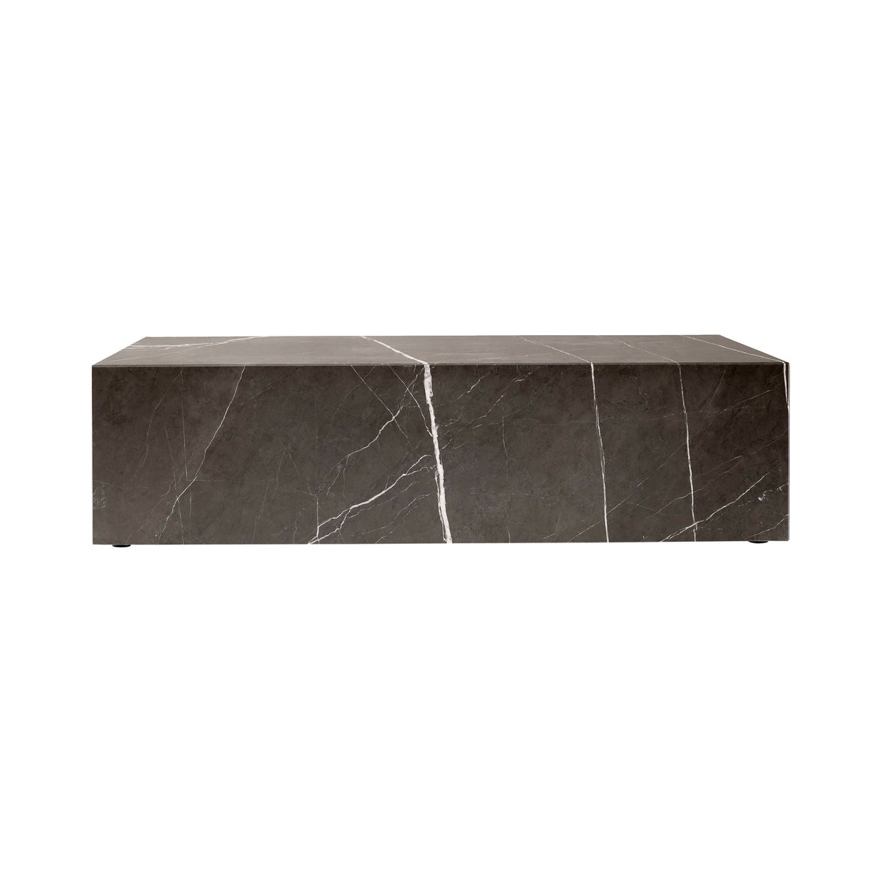 Plinth Podium: Low + Grey Kendzo Marble