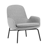 Era Lounge Chair: Low + Metal Base + Black Steel