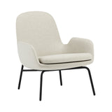 Era Lounge Chair: Low + Metal Base + Black Steel