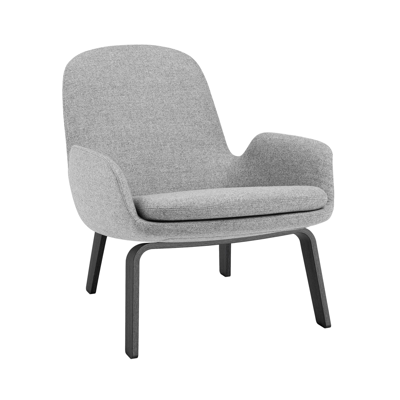 Era Lounge Chair: Low + Wood Base + Black Oak