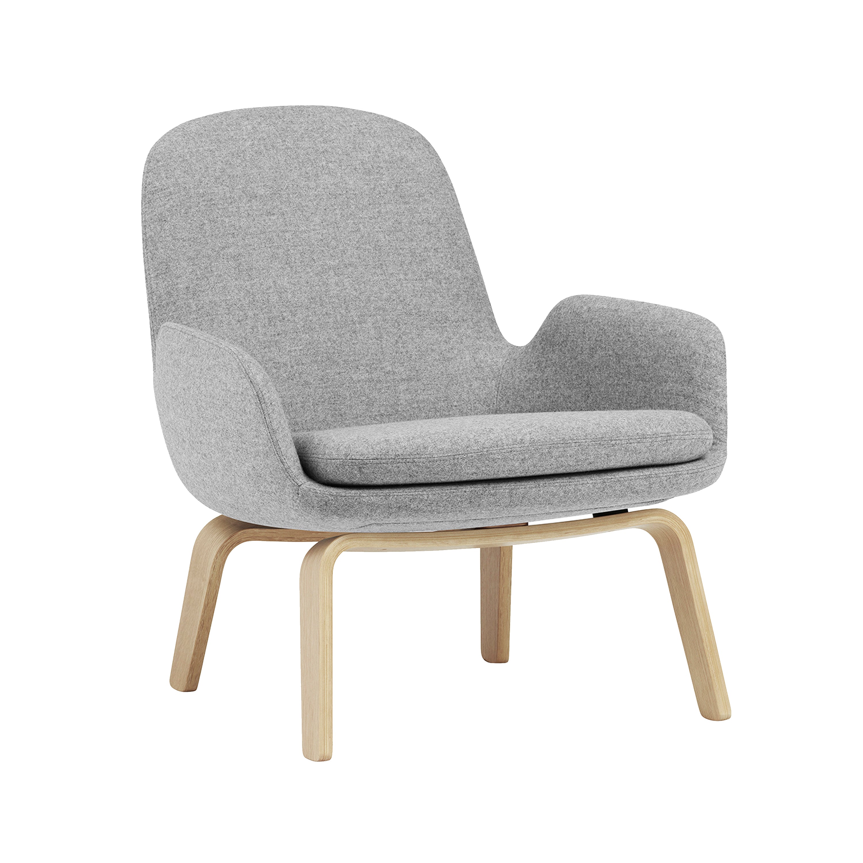 Era Lounge Chair: Low + Wood Base + Oak