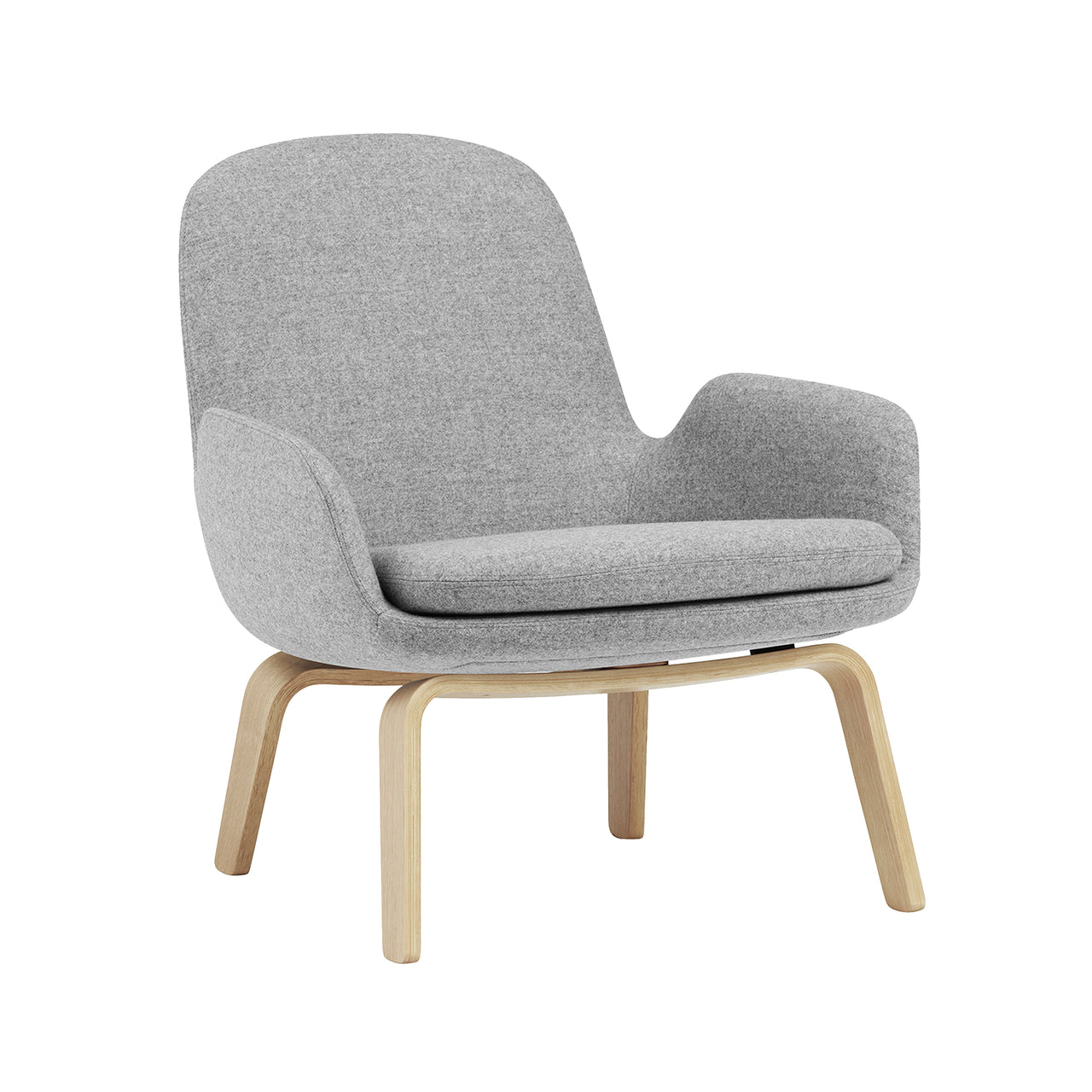 Era Lounge Chair: Low + Wood Base + Oak
