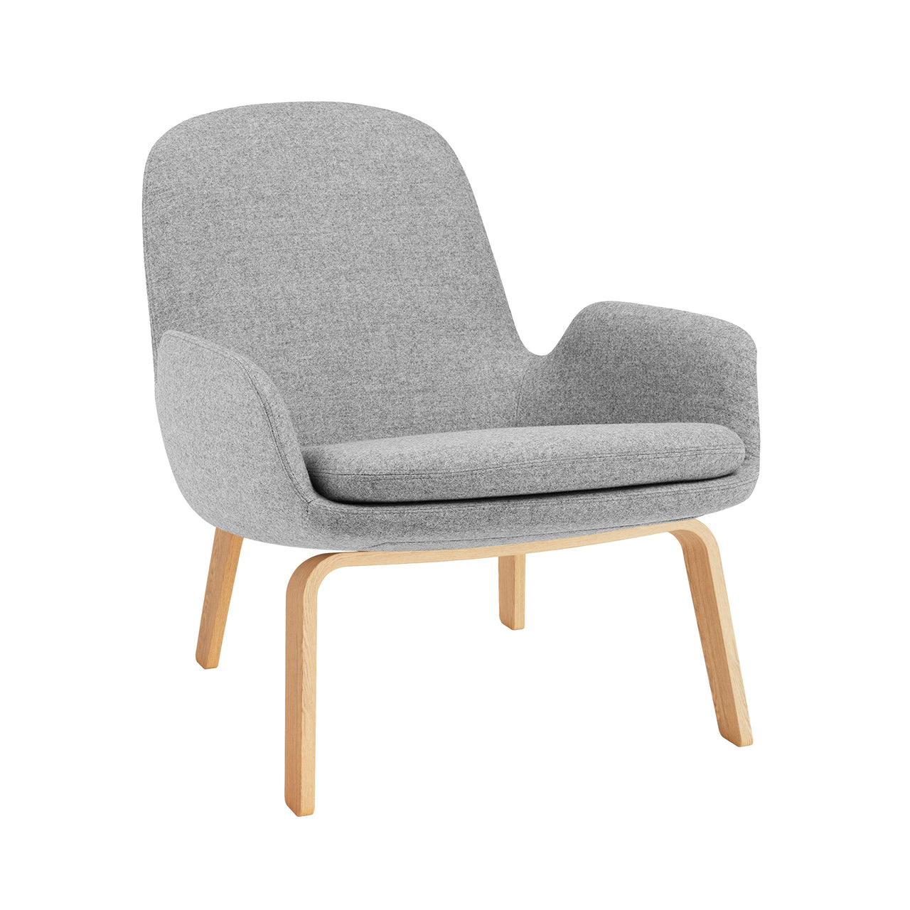 Era Lounge Chair: Low + Wood Base + Oak