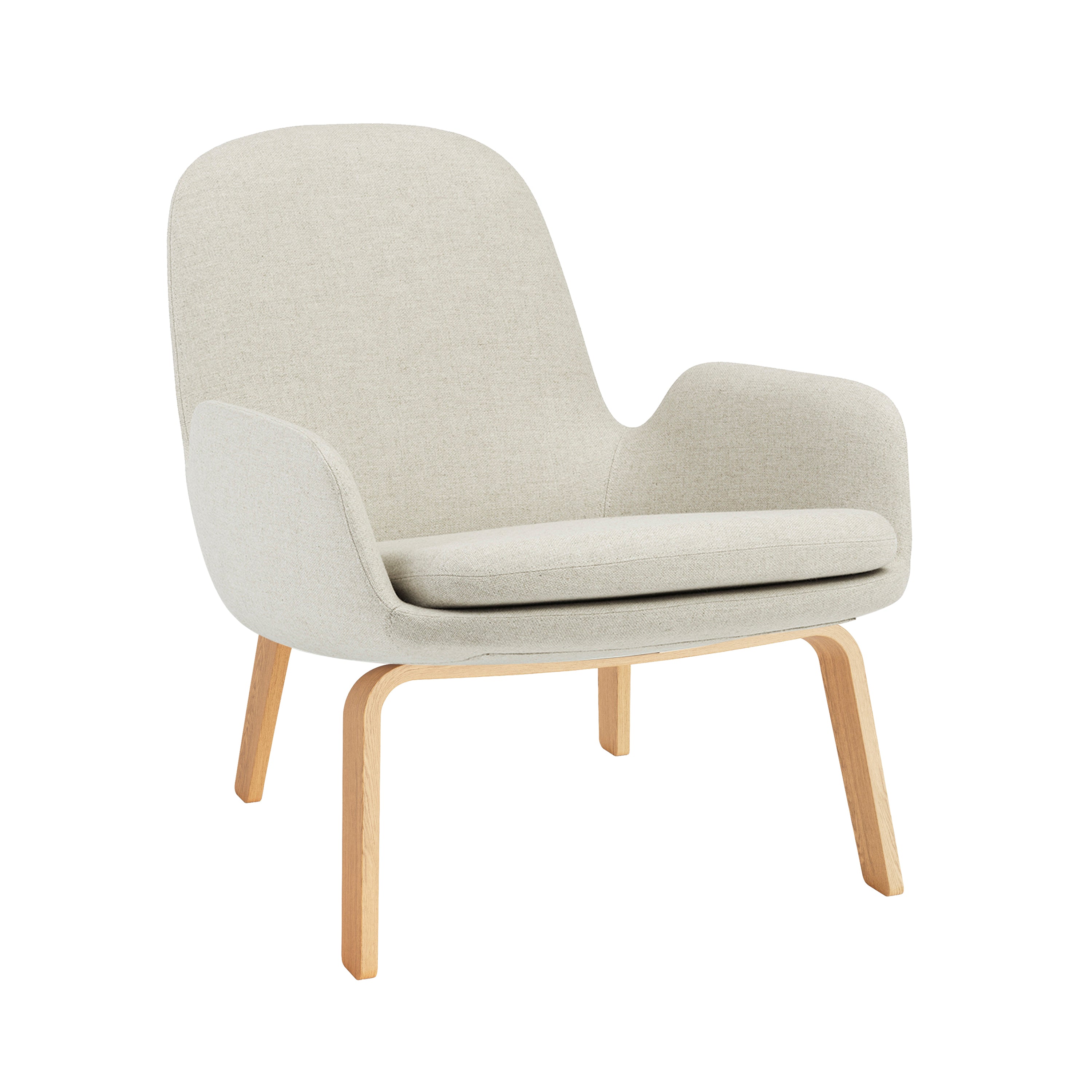 Era Lounge Chair: Low + Wood Base + Oak