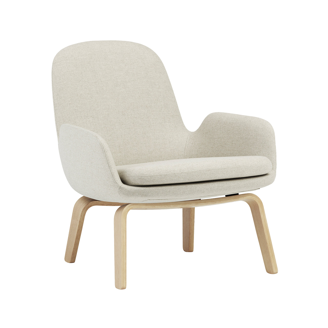 Era Lounge Chair: Low + Wood Base + Oak