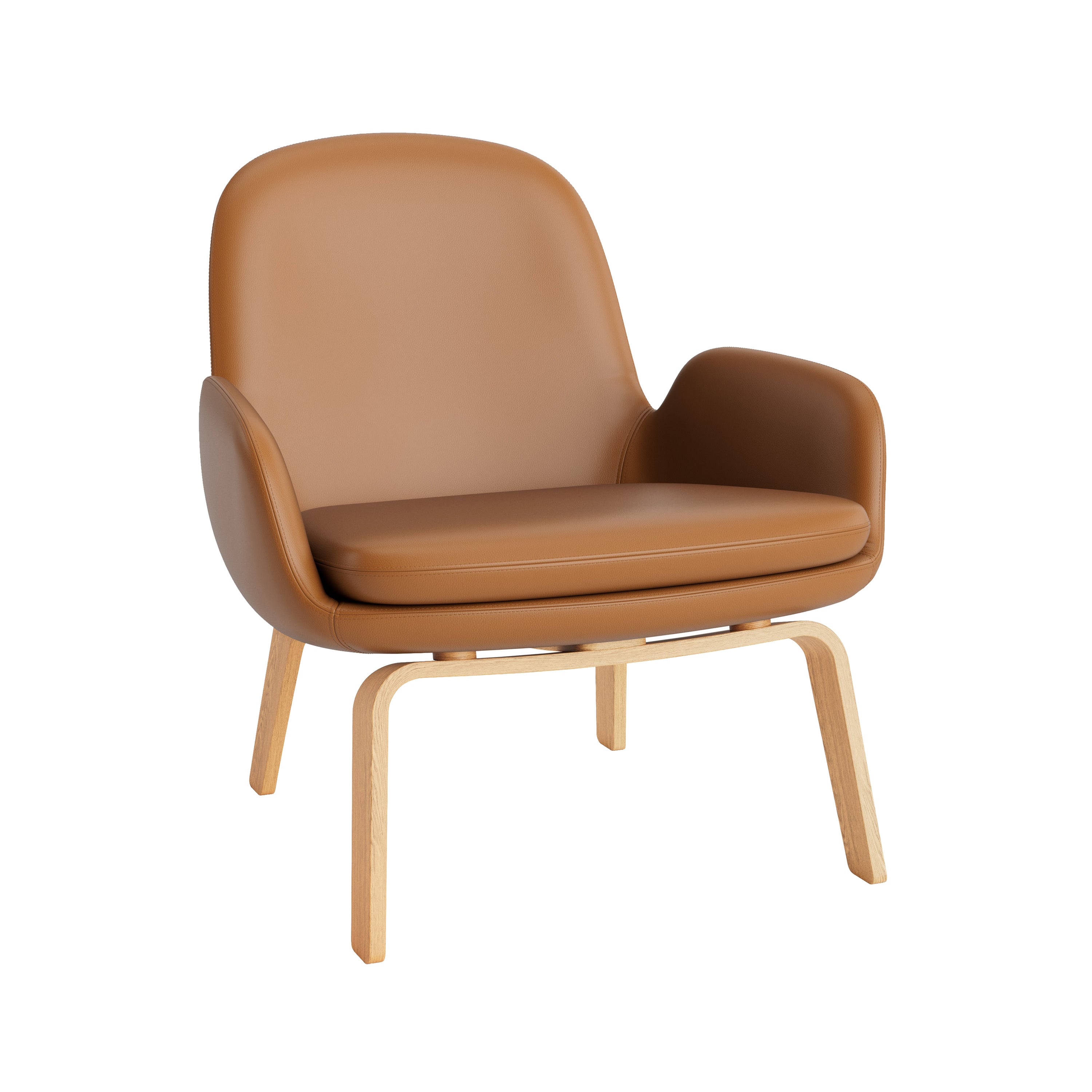 Era Lounge Chair: Low + Wood Base + Oak
