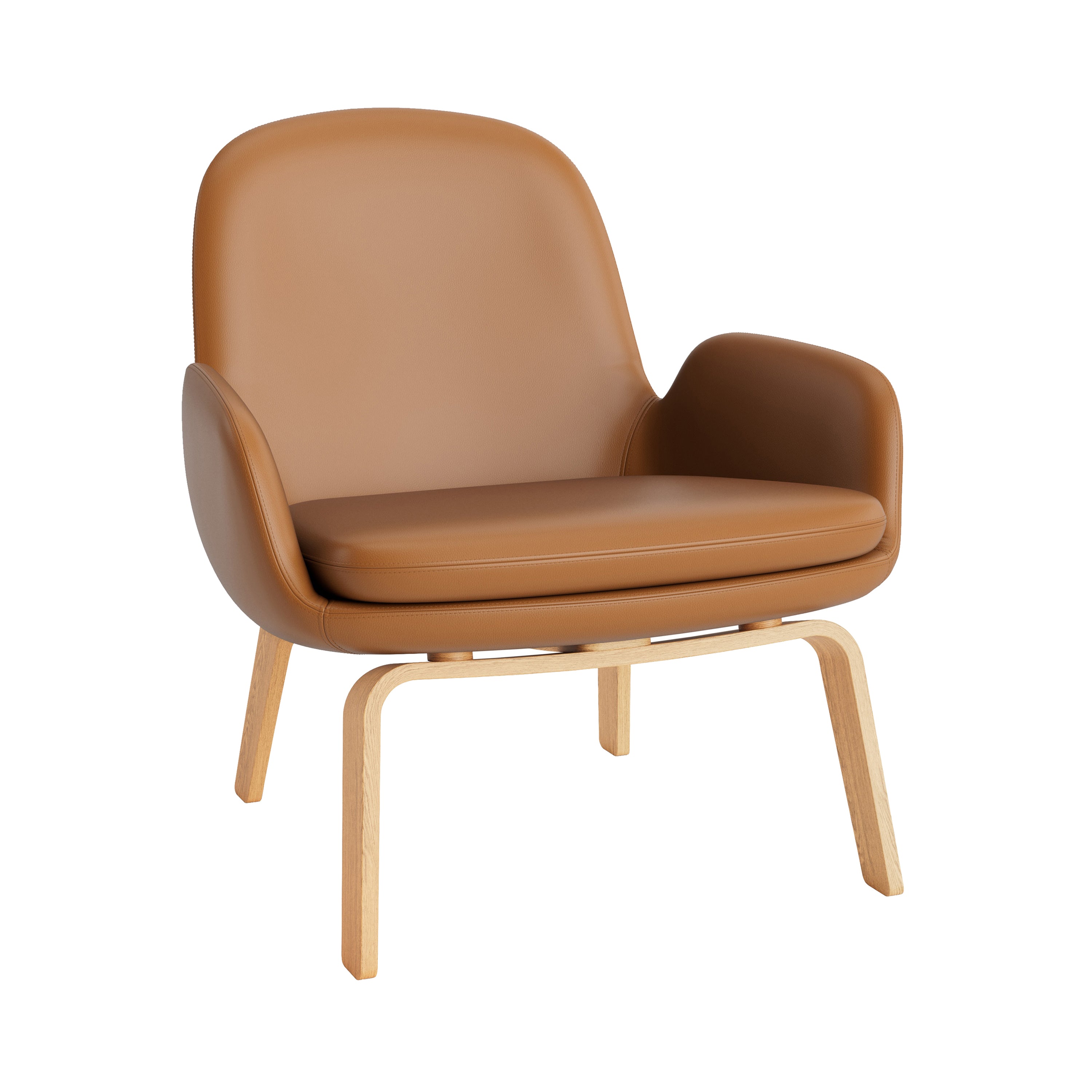 Era Lounge Chair: Low + Wood Base + Oak
