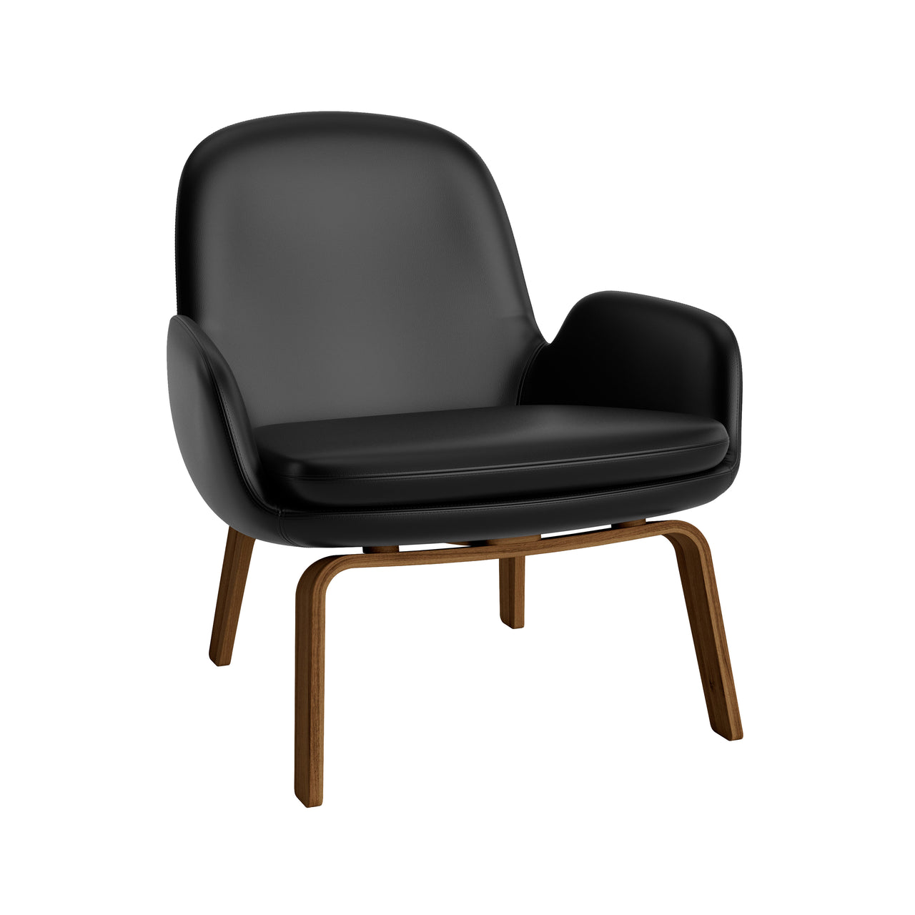 Era Lounge Chair: Low + Wood Base + Walnut
