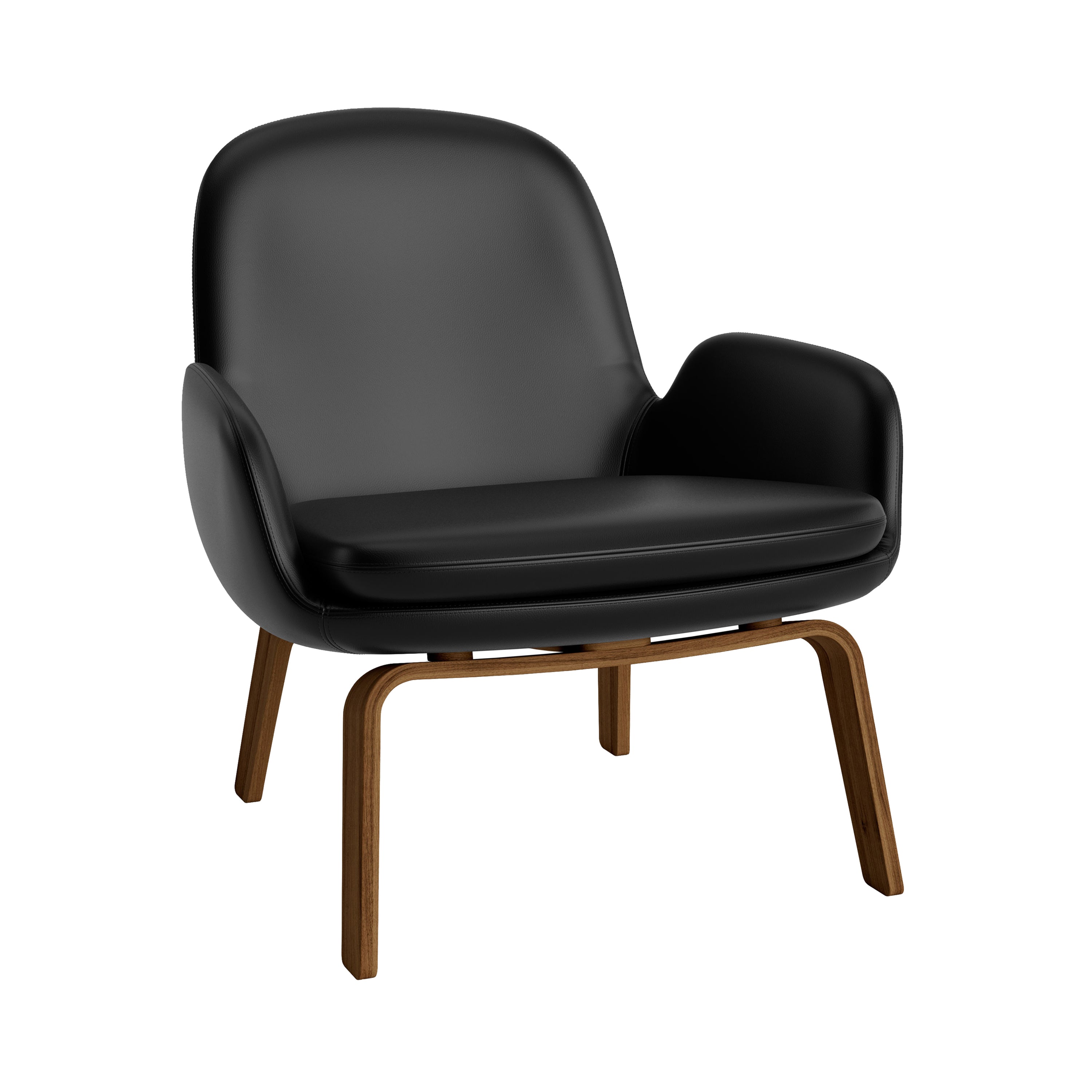 Era Lounge Chair: Low + Wood Base + Walnut