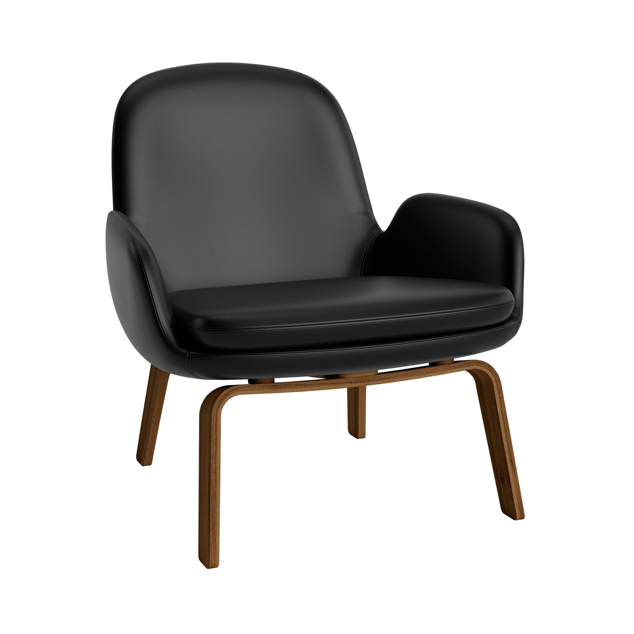 Era Lounge Chair: Low + Wood Base + Walnut