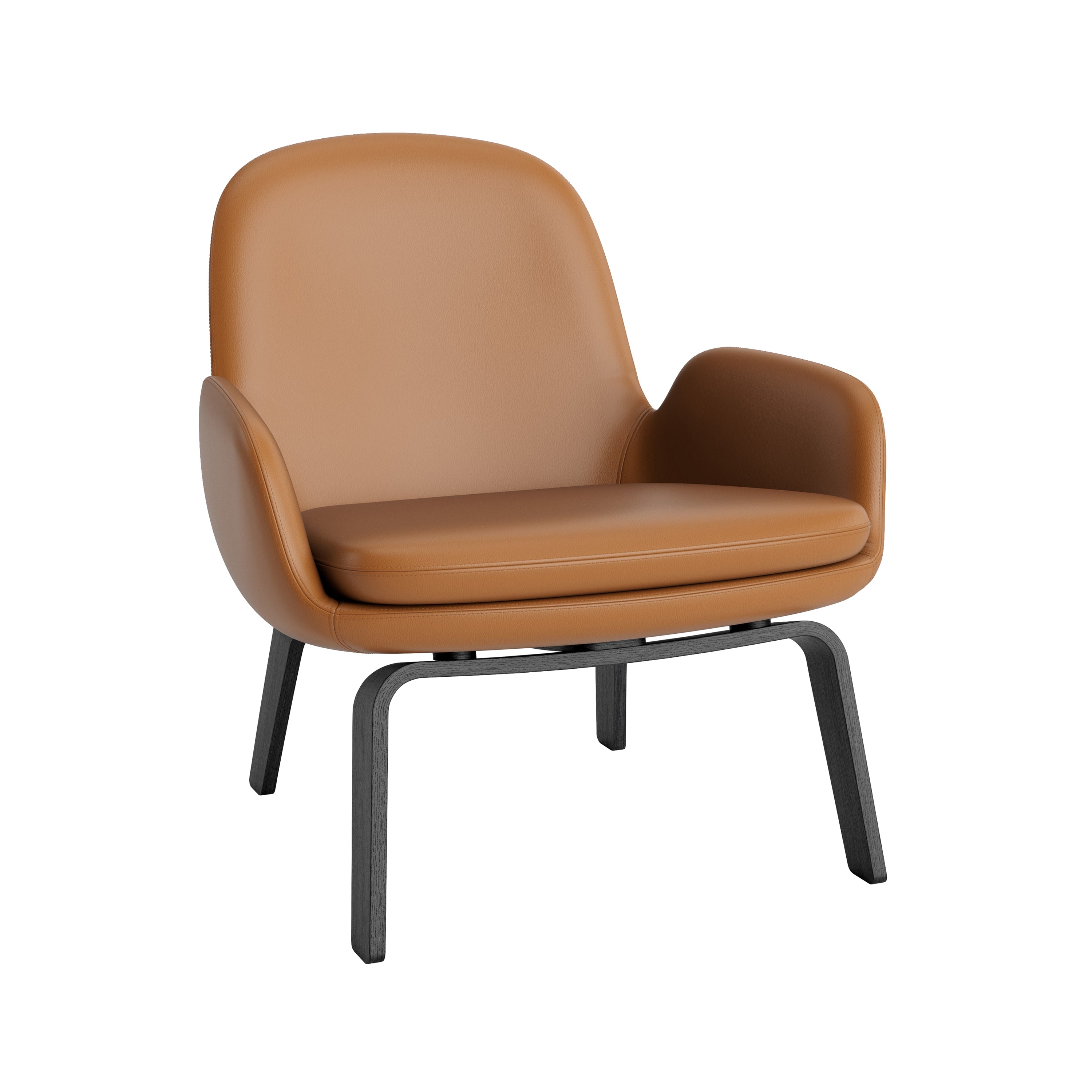 Era Lounge Chair: Low + Wood Base + Black Oak