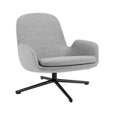 Era Lounge Chair Swivel: Low + Black Aluminum