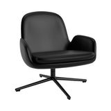 Era Lounge Chair Swivel: Low + Black Aluminum