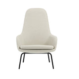 Era Lounge Chair: High + Metal Base + Black