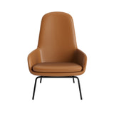 Era Lounge Chair: High + Metal Base + Black Steel