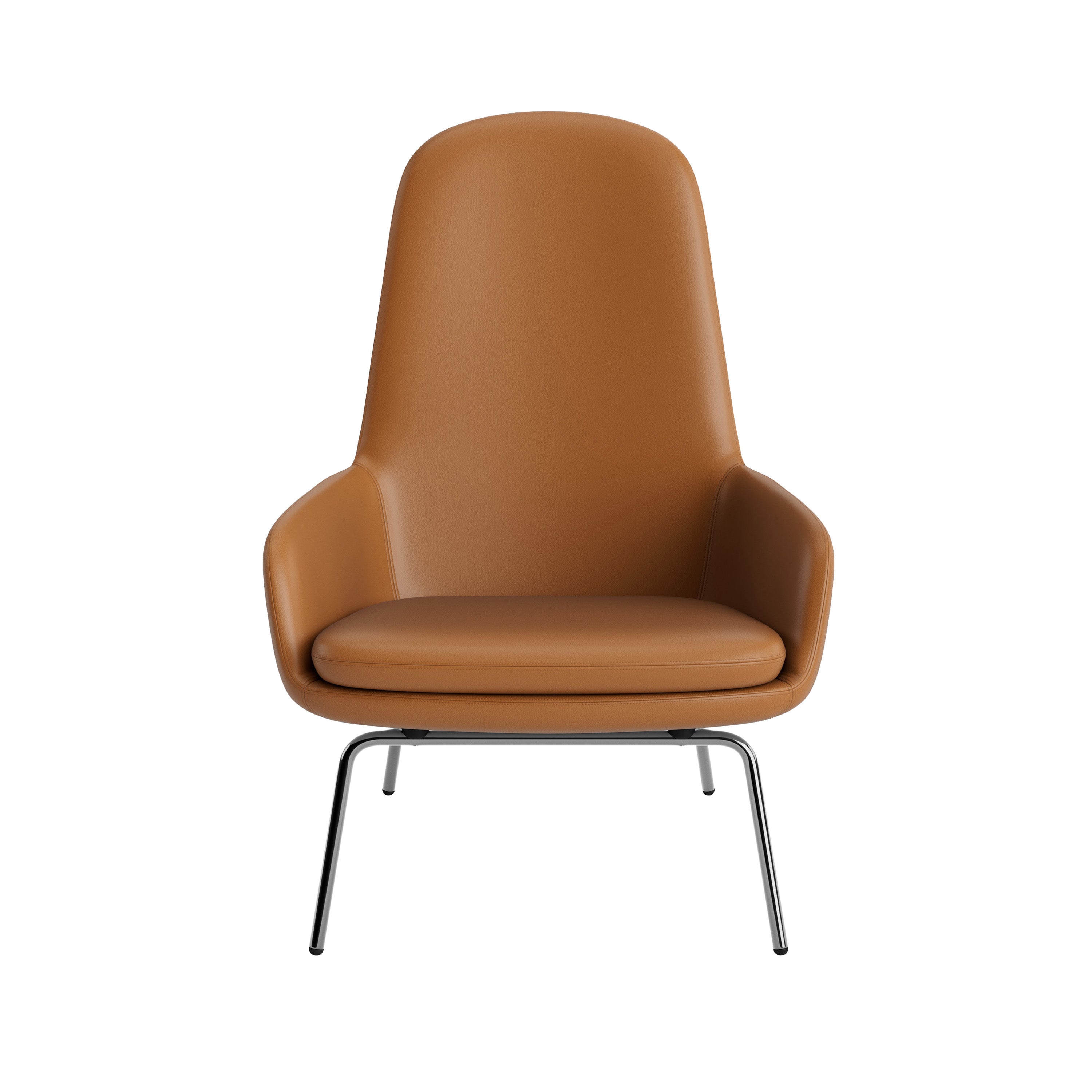 Era Lounge Chair: High + Metal Base + Chrome