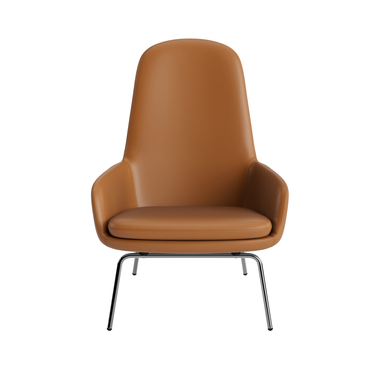 Era Lounge Chair: High + Metal Base + Chrome