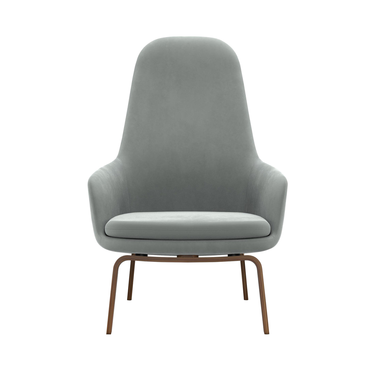 Era Lounge Chair: High + Wood Base + Walnut