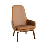 Era Lounge Chair: High + Wood Base + Walnut